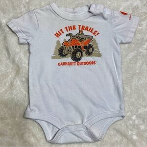 CARHARTT Baby Onesie Graphic White Short-Sleeve Bodysuit 9 months